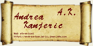Andrea Kanjerić vizit kartica